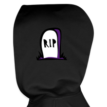 Load image into Gallery viewer, "RIP" Women's Half Zip Cropped Hoodie - black