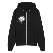 Load image into Gallery viewer, "RIP" Bella + Canvas Unisex Full Zip Hoodie Blue - black