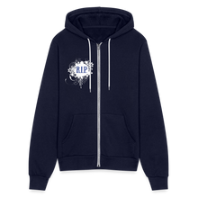 Load image into Gallery viewer, "RIP" Bella + Canvas Unisex Full Zip Hoodie Blue - navy