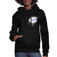 Load image into Gallery viewer, &quot;RIP&quot; Women&#39;s Hoodie | Jerzees 996 Royal Blue - black