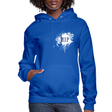 Load image into Gallery viewer, "RIP" Women's Hoodie | Jerzees 996 Royal Blue - royal blue
