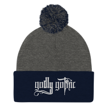 Load image into Gallery viewer, "Godly Gothic" Pom-Pom Beanie