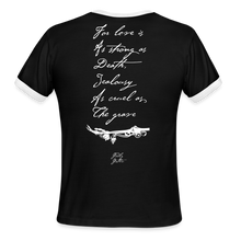 Load image into Gallery viewer, "Love & Jealousy" Ringer T-Shirt - black/white