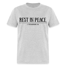 Load image into Gallery viewer, "Rest In Peace" Unisex Classic T-Shirt Black Font - heather gray