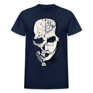 "Peculiar" Ultra Cotton Adult T-Shirt Black Outline - navy