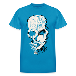 "Peculiar" Ultra Cotton Adult T-Shirt Black Outline - turquoise