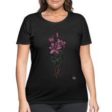 Load image into Gallery viewer, "Lily Among Thorns" Women’s Curvy T-Shirt - black