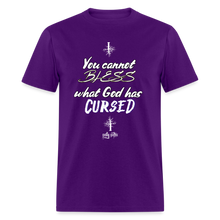 Load image into Gallery viewer, &quot;What God Has Cursed&quot; Unisex Classic T-Shirt - purple