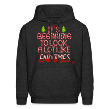 Load image into Gallery viewer, "End Times" Christmas Hoodie - Special Candy Cane Edition - charcoal grey