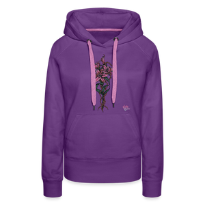 "Lily Among Thorns" Women’s Premium Hoodie - purple