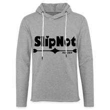 Load image into Gallery viewer, "SlipNot" Unisex Lightweight Terry Hoodie Heart Font - heather gray