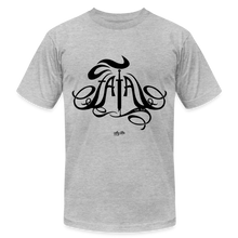 Load image into Gallery viewer, "Fatal" Unisex Jersey T-Shirt by Bella + Canvas Black Print - heather gray