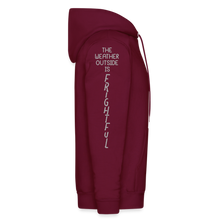 Load image into Gallery viewer, "End Times" Christmas Hoodie - Silver Print - burgundy