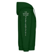 Load image into Gallery viewer, "End Times" Christmas Hoodie - Silver Print - forest green