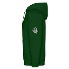 Load image into Gallery viewer, "End Times" Christmas Hoodie - Silver Print - forest green