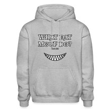 Load image into Gallery viewer, "What Dat Mouf Do" Gildan Heavy Blend Adult Hoodie - heather gray