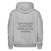 Load image into Gallery viewer, "What Dat Mouf Do" Gildan Heavy Blend Adult Hoodie - heather gray