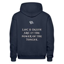 Load image into Gallery viewer, "What Dat Mouf Do" Gildan Heavy Blend Adult Hoodie - navy