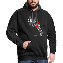 Load image into Gallery viewer, "Cross My Heart" Contrast Hoodie - black/asphalt