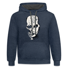 Load image into Gallery viewer, "Peculiar" Contrast Hoodie - indigo heather/asphalt
