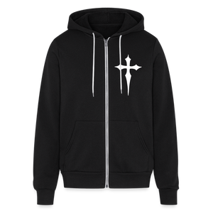 No Weapon Shall Prevail Bella + Canvas Unisex Full Zip Hoodie - black