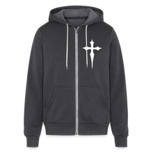 Load image into Gallery viewer, No Weapon Shall Prevail Bella + Canvas Unisex Full Zip Hoodie - charcoal grey