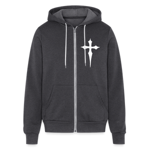 No Weapon Shall Prevail Bella + Canvas Unisex Full Zip Hoodie - charcoal grey