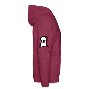 "RIP" Men's Premium Maroon Hoodie - burgundy