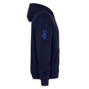 "RIP" Bella + Canvas Unisex Full Zip Hoodie Blue - navy