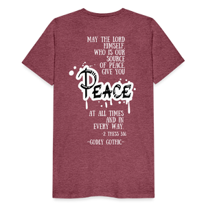 "RIPeace" Men's Premium T-Shirt - heather burgundy