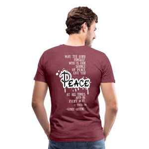 "RIPeace" Men's Premium T-Shirt - heather burgundy