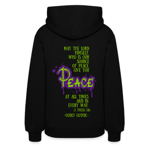 "RIP" Women's Hoodie | Jerzees 996 Purple/Green - black