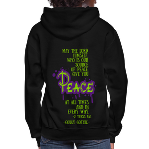 "RIP" Women's Hoodie | Jerzees 996 Purple/Green - black