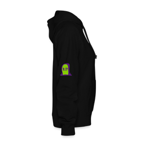 "RIP" Women's Hoodie | Jerzees 996 Purple/Green - black