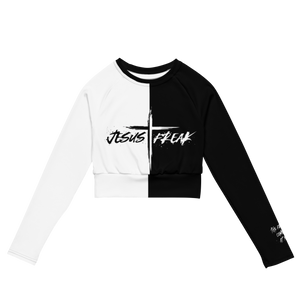 "Jesus Freak" Recycled long-sleeve crop top