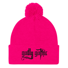 Load image into Gallery viewer, &quot;Godly Gothic&quot; Pom-Pom Beanie