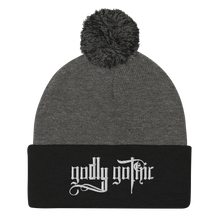 Load image into Gallery viewer, &quot;Godly Gothic&quot; Pom-Pom Beanie