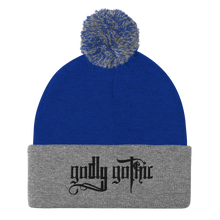 Load image into Gallery viewer, &quot;Godly Gothic&quot; Pom-Pom Beanie