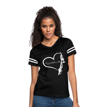 Load image into Gallery viewer, &quot;Love &amp; Jealousy&quot; Women’s Vintage Sport T-Shirt - black/white