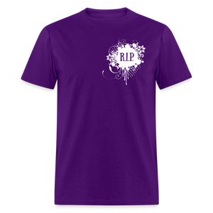 "RIP" Unisex Classic T-Shirt Purple Accent - purple