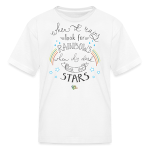 "When It Rains" Kids' T-Shirt - white