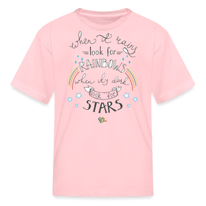 "When It Rains" Kids' T-Shirt - pink