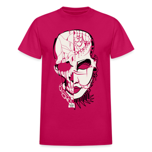 "Peculiar" Ultra Cotton Adult T-Shirt Black Outline - fuchsia