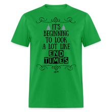 Load image into Gallery viewer, &quot;End Times&quot; Unisex Classic T-Shirt - Black Print - bright green