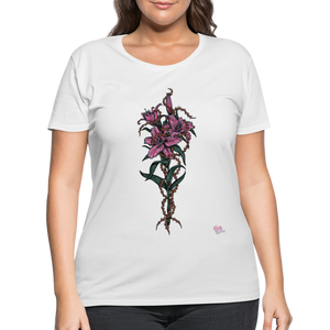 "Lily Among Thorns" Women’s Curvy T-Shirt - white