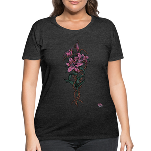 "Lily Among Thorns" Women’s Curvy T-Shirt - deep heather