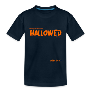 "Hallowed" Toddler Premium Organic T-Shirt - deep navy