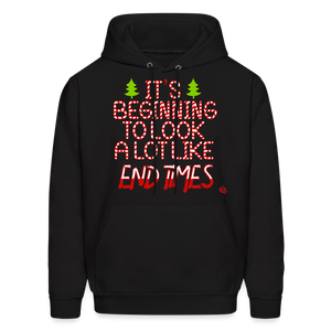 "End Times" Christmas Hoodie - Special Candy Cane Edition - black