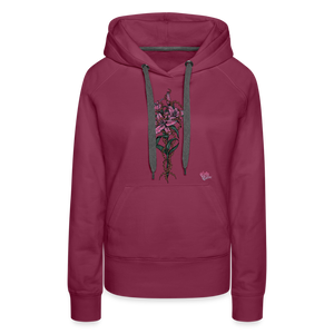 "Lily Among Thorns" Women’s Premium Hoodie - burgundy