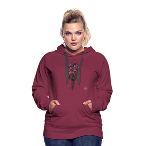 "Lily Among Thorns" Women’s Premium Hoodie - burgundy